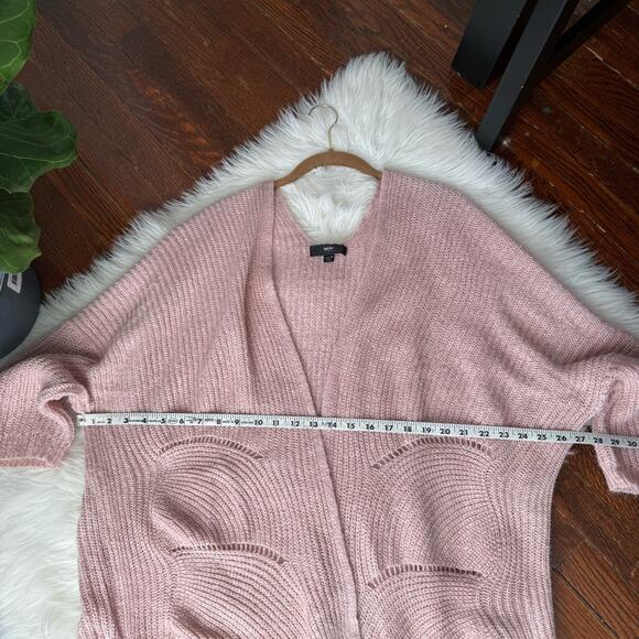 Blush Pink Sweater Chunky Open Cardigan - Picture 7 of 7